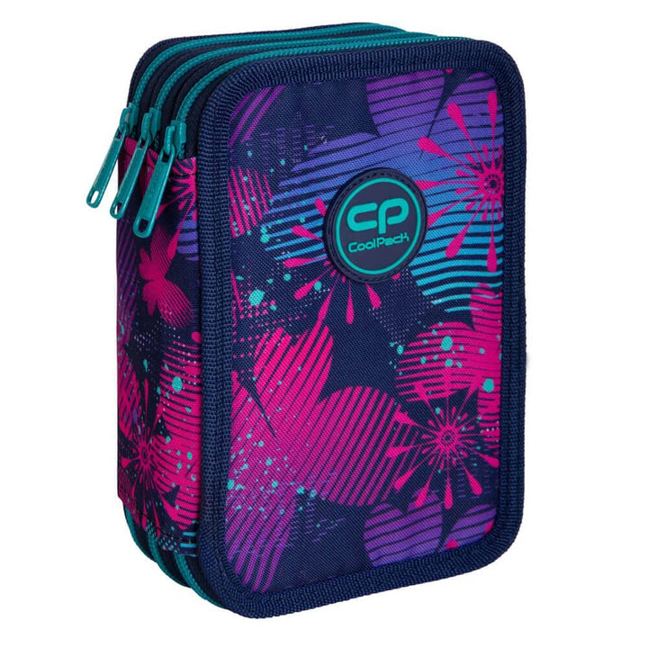 CoolPack XXL Federtasche, federmäppchen Junge, Federmappe gross 44-teilig mit Aufnäher gefüllte Schü