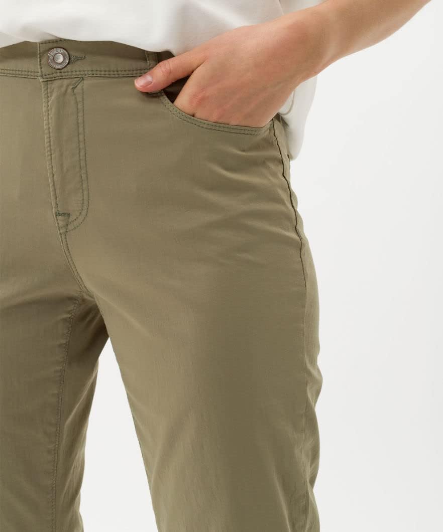 BRAX 7/8 Damen Jeans Hose Style Mary S 7/8 Popelinestretch Toffee 26W / 32L Grün Olive 33, 26W / 32L
