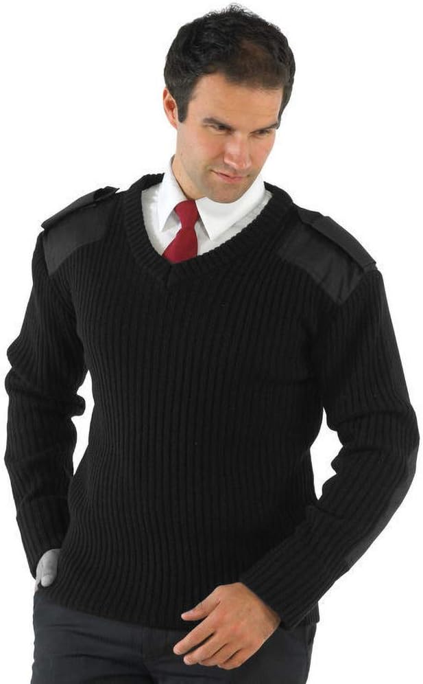 Yoko Herren NATO Security Sweater mit V-Ausschnitt (XL) (Marineblau)
