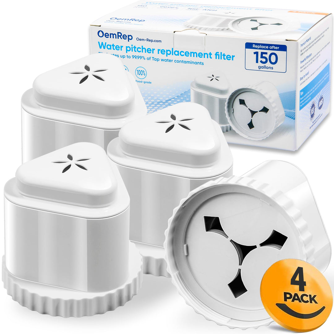 Ersatzfilter für Reinwasserkrug, Wasserfilterkrug und Seychelle Wasserfilterkrug, 4 Stück 4Pack, 4Pa