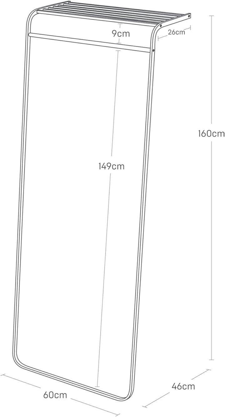 YAMAZAKII Tower Standgarderobe, Stahl, Schwarz, One Size
