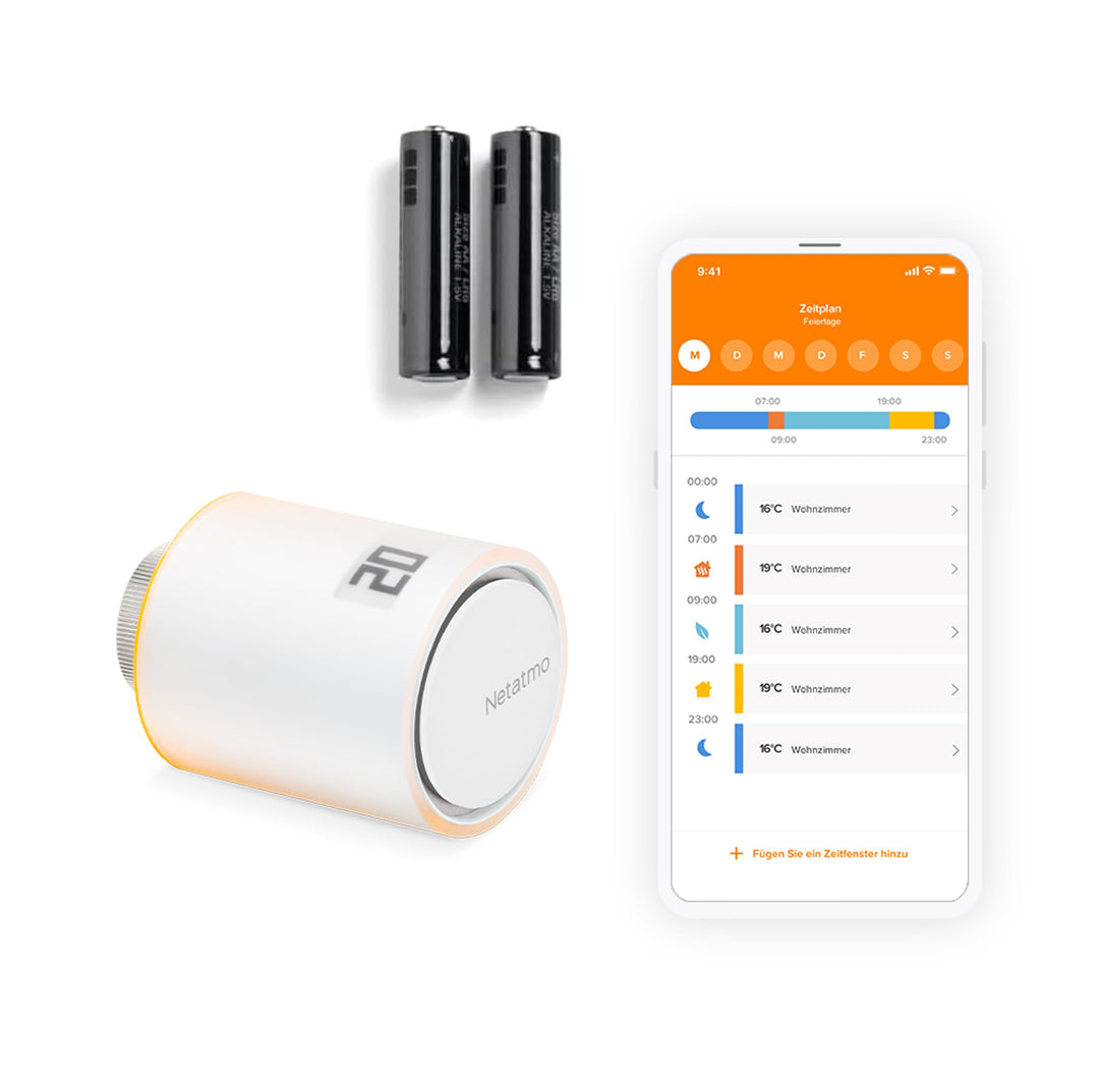 Netatmo Smartes Heizkörperthermostat WLAN, Zusatzmodul für das Smarte Heizkörperthermostate Starterp