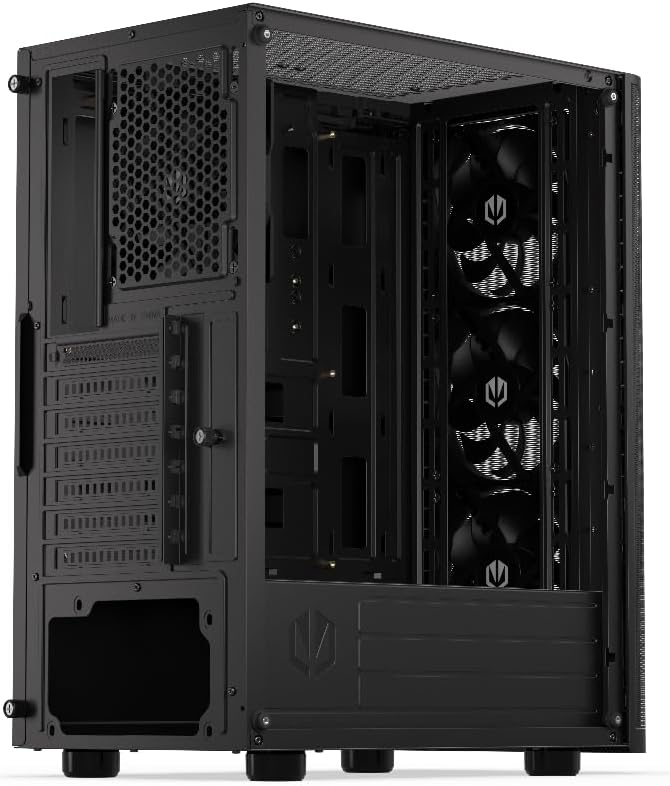 ENDORFY Ventum 200 Air, ATX Gehäuse, 4x 120mm Lüfter enthalten, Seite aus gehärtetem Glas, Frontblen