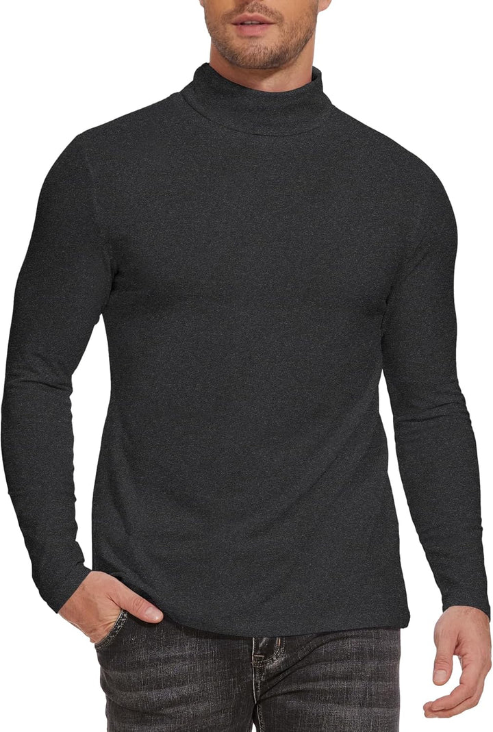 SIHOHAN Herren Rollkragenshirt Basic Rollkragenpullover - Slim fit Langarmshirt Innenfleece Thermoun