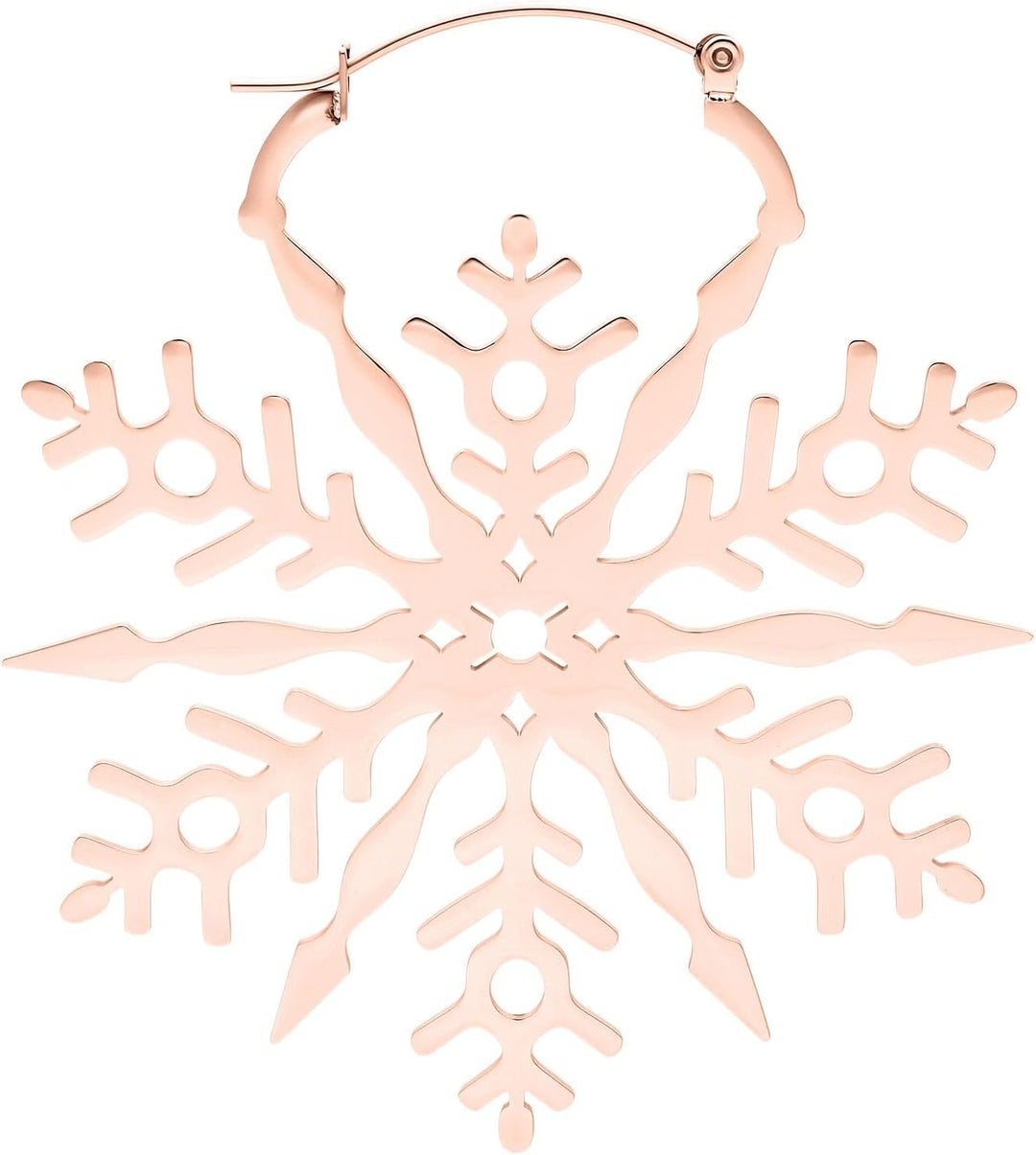 Snowflake Hoops Snowflake Hoops onesize Rosegold, onesize Rosegold