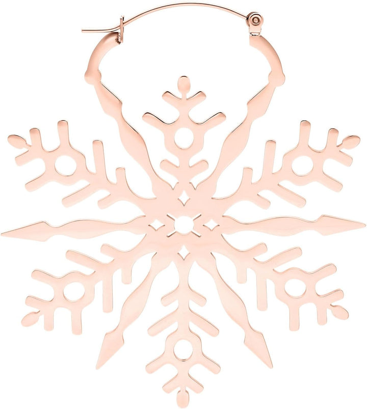 Snowflake Hoops Snowflake Hoops onesize Rosegold, onesize Rosegold