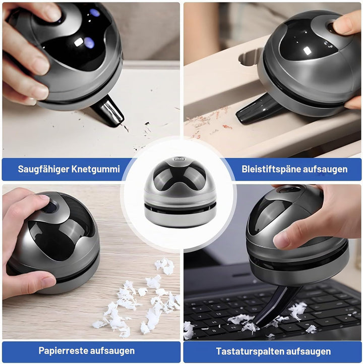 SUNOYA Mini Tischsauger, Tragbar USB Wiederaufladbar Tischstaubsauger, Klein Handstaubsauger, Mini S