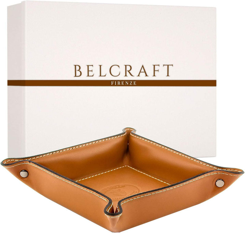 BELCRAFT Orvieto Taschenleerer Leder, Handgearbeitet in klassischem italienischem, Braun Clair (19x1