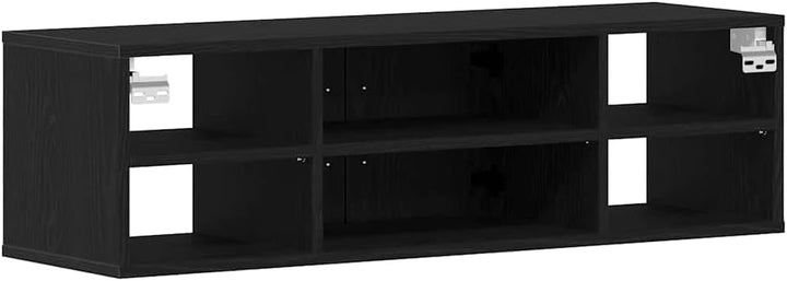 vidaXL Wandregal Schwarz Eichen-Optik 102 x 30 x 29 cm Holzwerkstoff, Moderne Wandregale, viel Staur