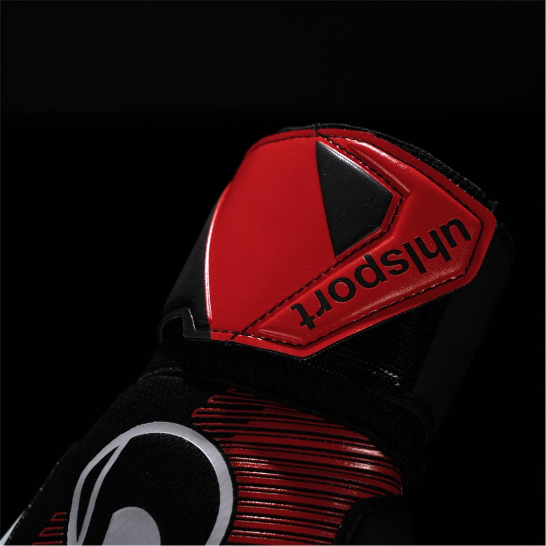 uhlsport Unisex Jugend Powerline Supersoft Hn Fussball Torwarthandschuhe 8 schwarz/rot/weiss, 8 schw