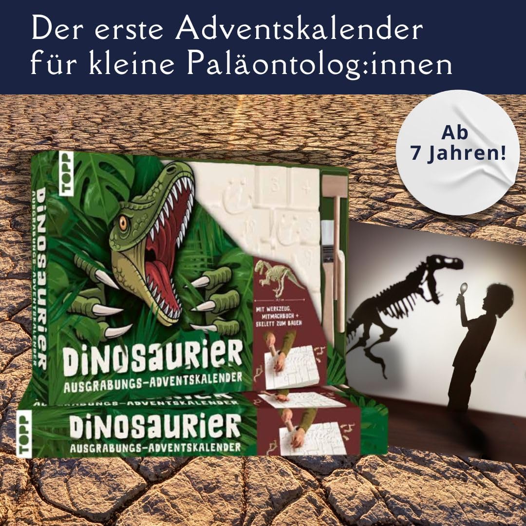 Dinosaurier - Der Ausgrabungs-Adventskalender. 24 coole Überraschungen zum Ausgraben und Entdecken: