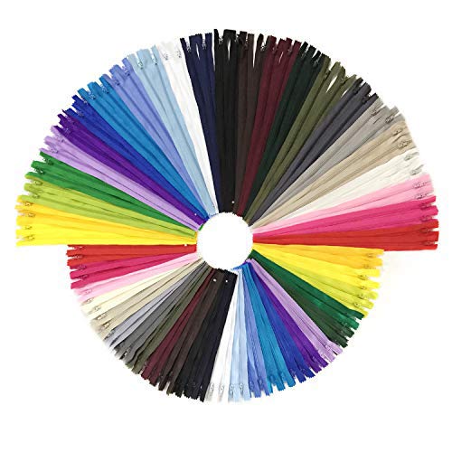 Reissverschluss, 24 Farben Nylon Reissverschlüsse, 20cm und 30cm lang, 2.5cm breit für Kleidung Tasc