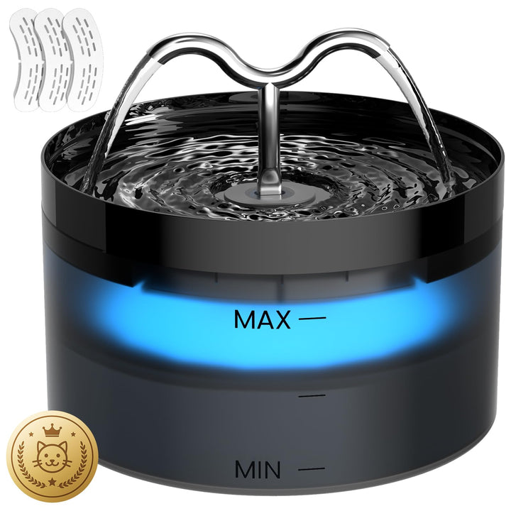 DOOOB Katzentrinkbrunnen, 2,1L Katzen Trinkbrunnen, Katzenbrunnen mit Ultra-Leiser Pumpe, Automatisc