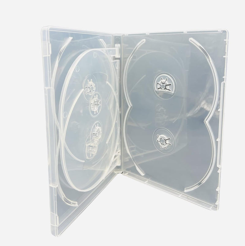 25 x CD/DVD/Blu Ray 14 mm Hülle für 6 CDs, durchsichtig, von Dragon Trading®