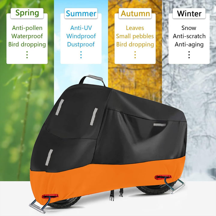 Motorradplane Wasserdicht 300D Motorradabdeckung Outdoor Motorroller Roller Moped Abdeckung Motorrad