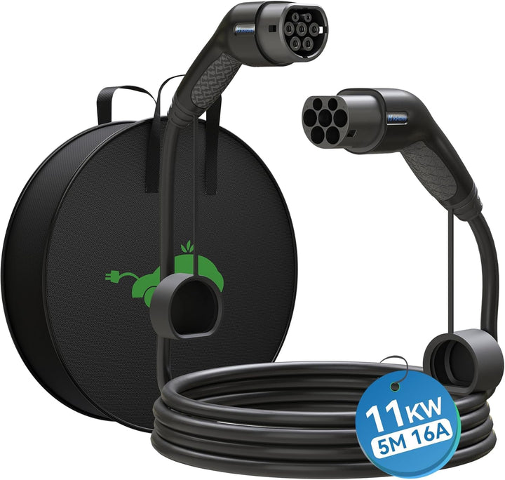 Typ 2 EV Ladekabel 11 KW / 16 A / 3 Phasig / 5m Ladekabel Typ 2, für EV Ladegerät EV Charger 11 KW g