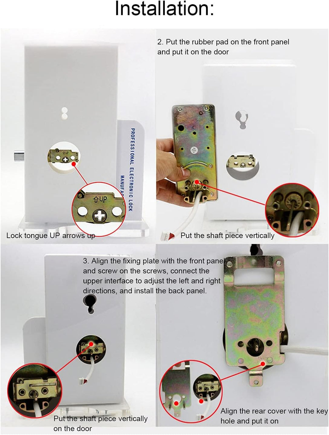 Keyless Entry Türschloss-Set, digitales mechanisches Codeschloss, Kombinationstürschloss für Garage,