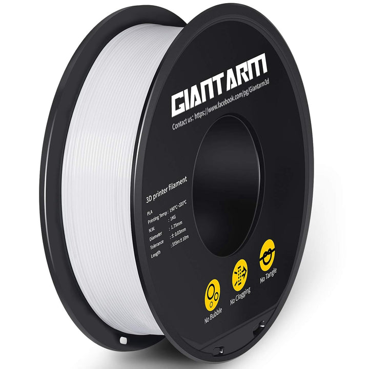 PLA Filament 1.75mm, GIANTARM 3D Drucker Filament PLA Weiss 1kg Spool AA-Weiss, AA-Wei&#xDF;