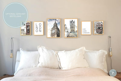 Papierschmiede® Mood Poster Set London, Bilder Wohnzimmer Deko Schlafzimmer, 2x DIN A3 und 4x DIN A4