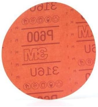 3M Hookit Red Abrasive, 01189, 15,2 cm, P600, 50 Scheiben pro Karton, Ø 6, 50 Stück Güteklasse :P600