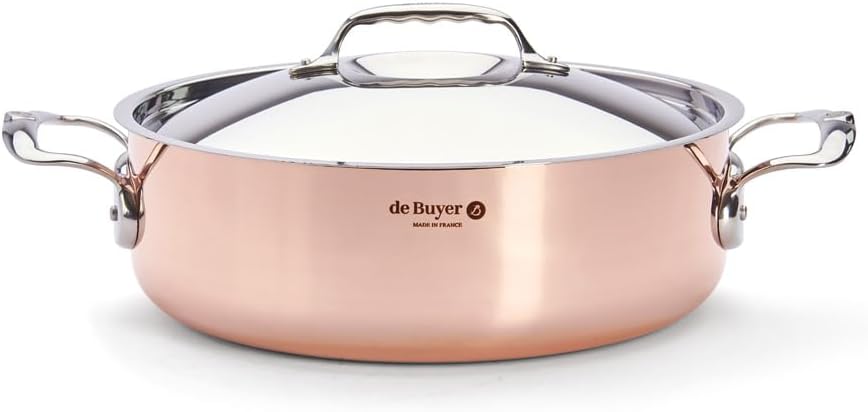 DE BUYER Bratentopf, Edelstahl, Silber, 28 cm, 6241.28 27.9 x 20.1 x 10.9 cm, 27.9 x 20.1 x 10.9 cm