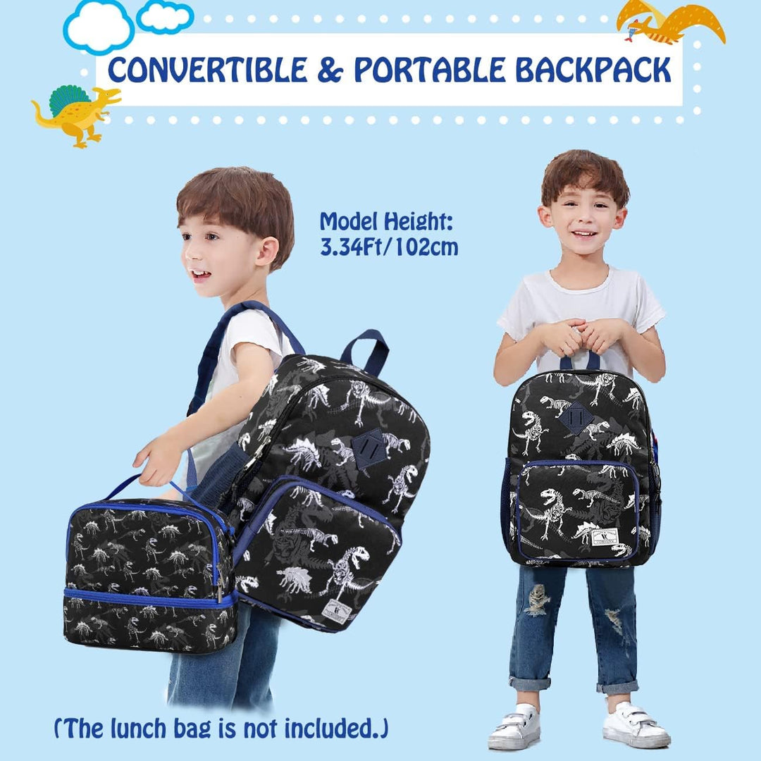 VX VONXURY Schulrucksack, Convertible Vorschule Kleinkind Jungen Bookbag Passt A4 Ordner (Blue Shark