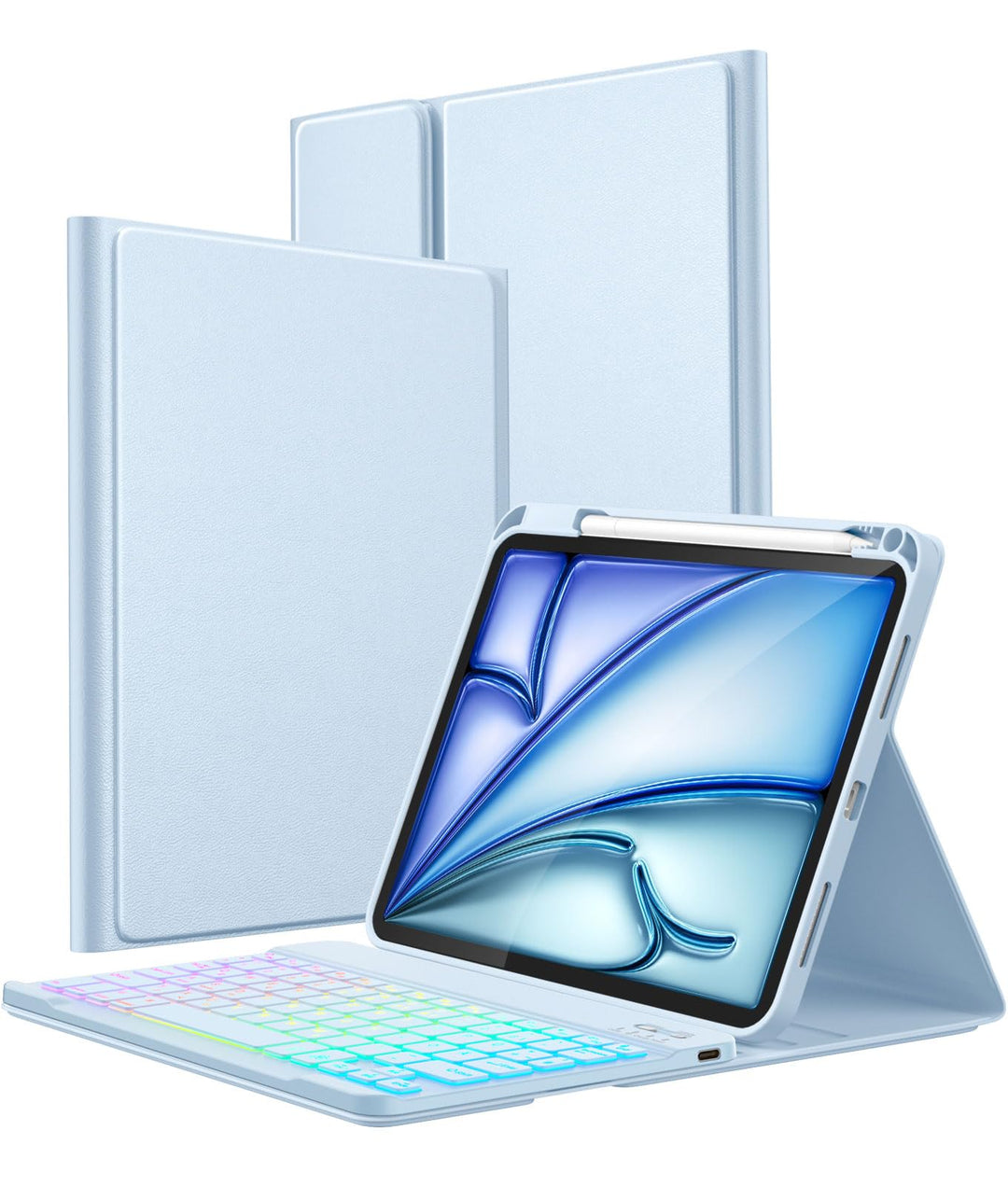 Vobafe Hülle mit Tastatur Kompatibel mit iPad A16 11 Generation 2025/10 Gen 2022 10.9 Zoll, Air 11 Z