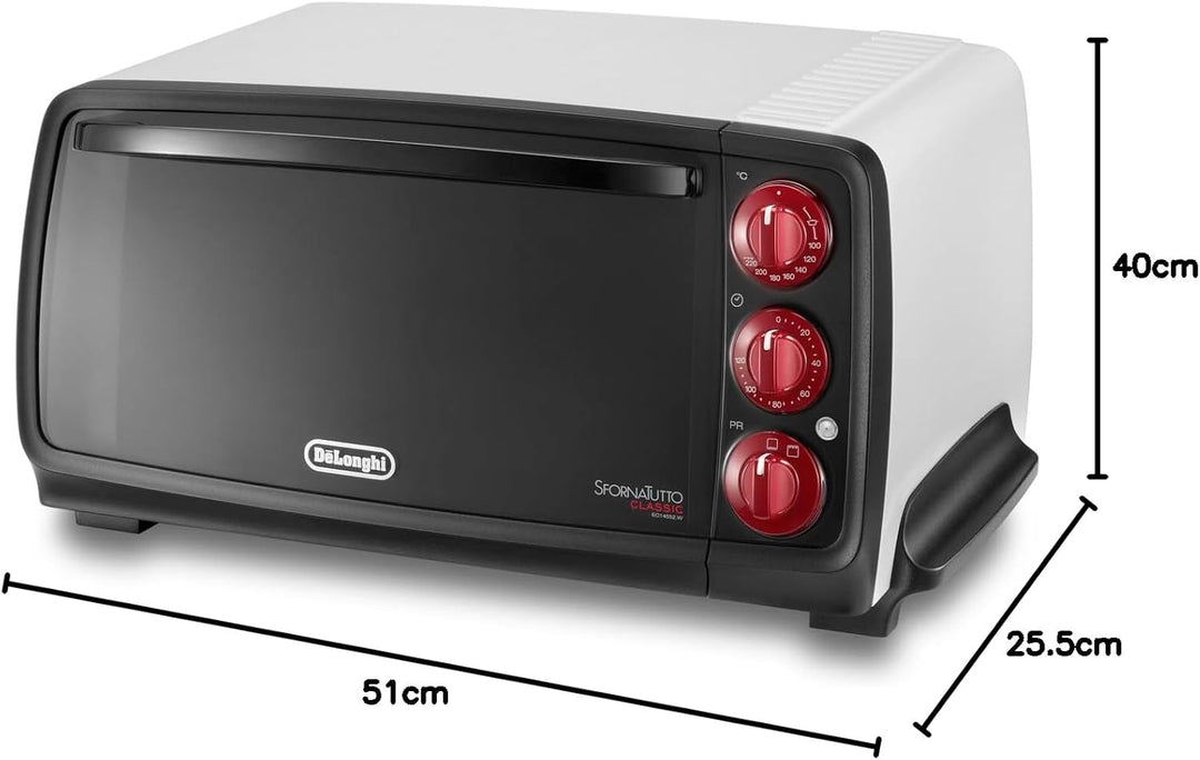 De Longhi EO14552.W Elektro-Ofen „Sfornatutto“, Rauminhalt: 14 Liter
