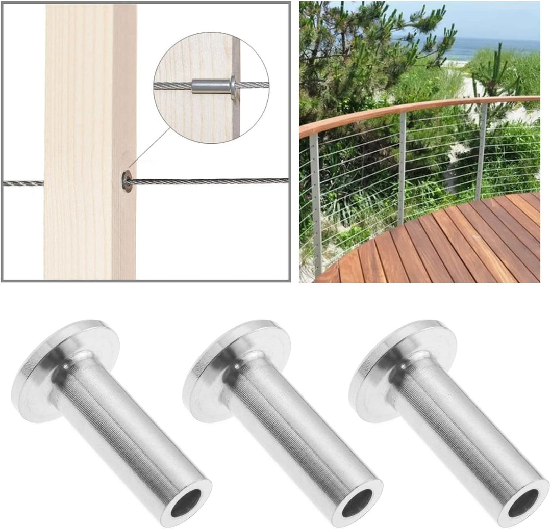 Create idea 24 Stück Kabelgeländer-Schutzhüllen passend für 1/8 Zoll 5/32 Zoll 3/16 Zoll Kabelgeländ