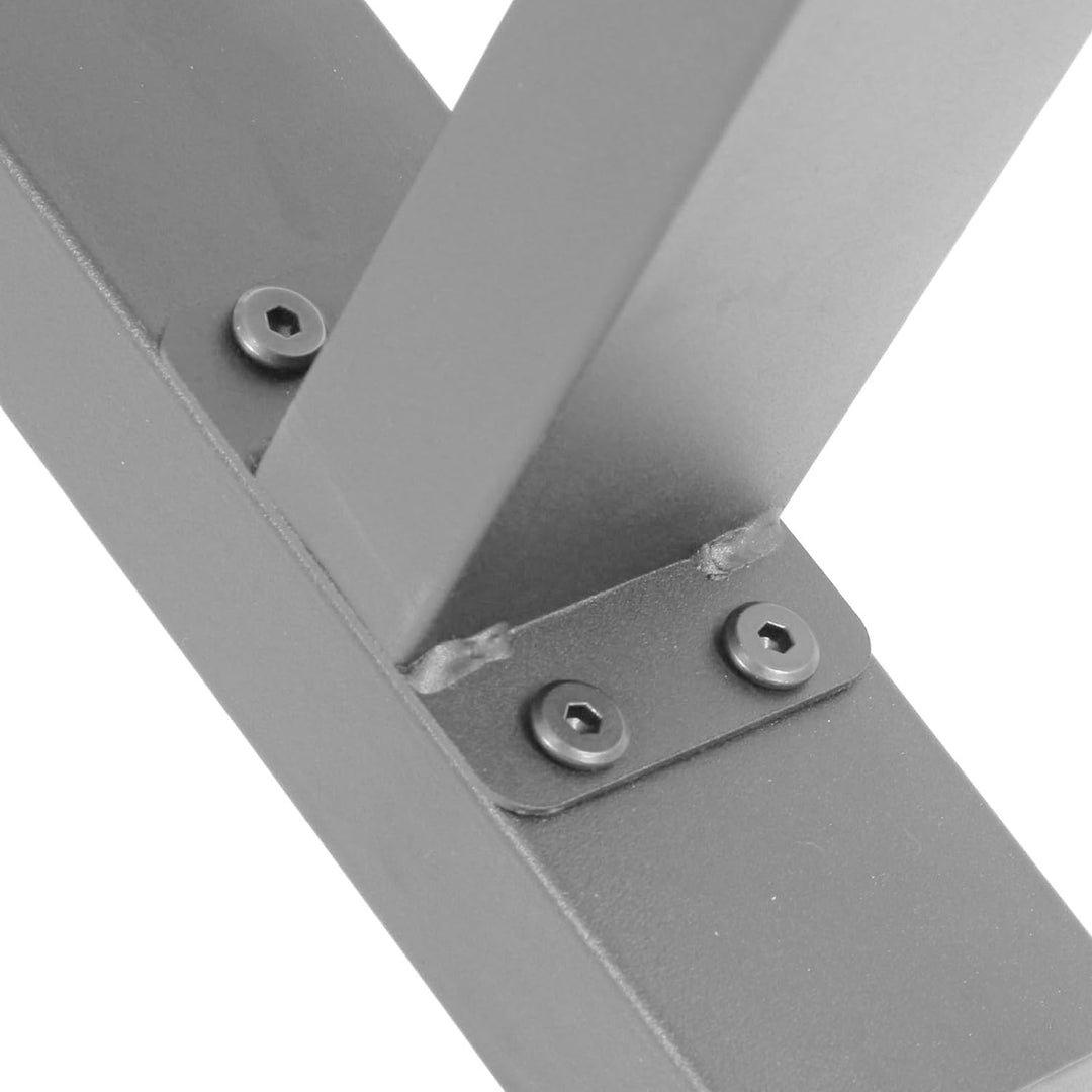 Wiltec Tischkufen Tischbeine aus Vierkantprofilen 64x40 cm grau pulverbeschichtet Tischgestell Tisch