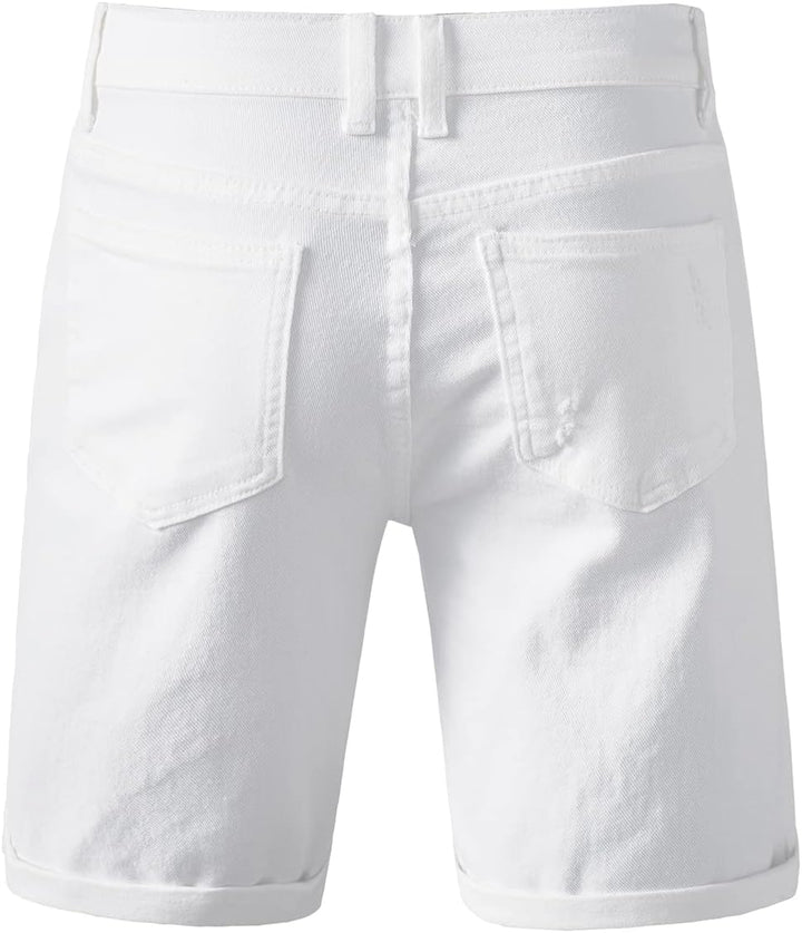 Meilicloth Jeans Shorts Kurze Herren Shorts Sommer Denim Western Casual C Weiss XS, C Weiss XS