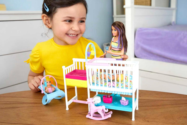 Barbie Skipper Babysitter Inc, Nap 'N' Nurture Kinderzimmer Accessoires, Kinderbetten, Schaukelpferd