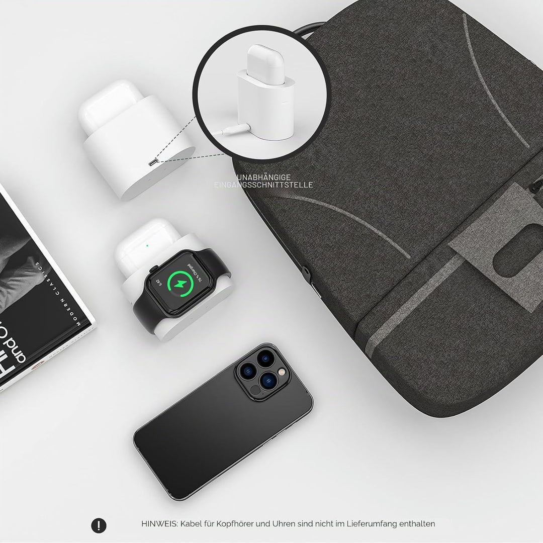 Wireless Charger, COLSUR 3 in 1 Induktive Ladestation 15W Kabelloses Ladegerät für i Watch Series SE