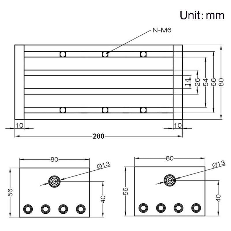 Befenybay 200 mm effektive Verfahrlänge Doppelter optischer Achsenführungs-Kugelumlaufspindel SFU160