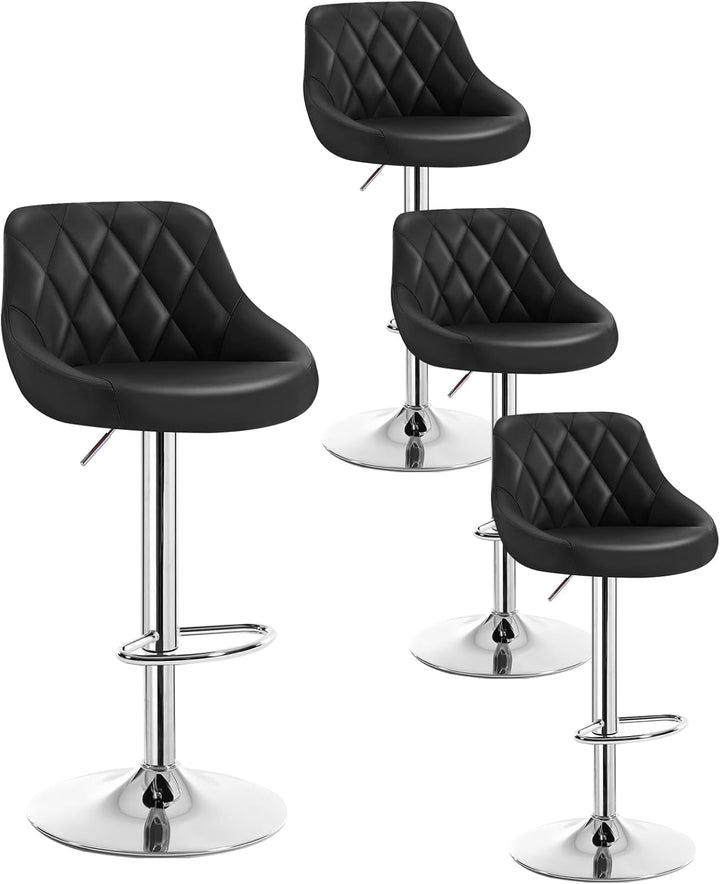 WOLTU 4er Set Barhocker Bistrohocker Tresenhocker Barstuhl Höhenverstellbar, Drehbar, Sitzfläche aus