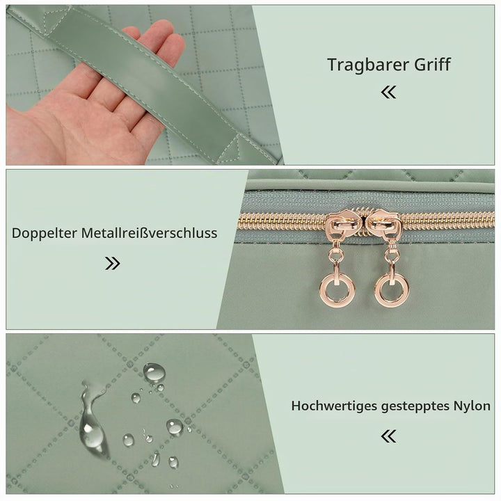 Doppelschicht Nagellack Organizer Tasche - Aufbewahrungsbox für 45 Flaschen und Eine Nagellampe, Kos