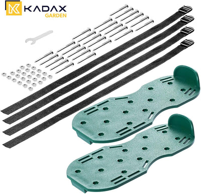 KADAX Rasenlüfterschuhe, Nagelschuhe mit 13cm Nagel, Vertikutierer aus hochqualitativen Materialien,
