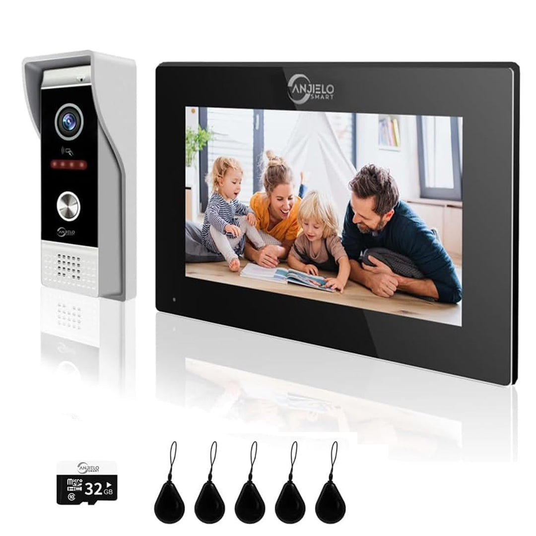 ANJIELO SMART 1080P Video Türklingel Kamera mit 7 Zoll Touchscreen Video Türklingel Gegensprechanlag