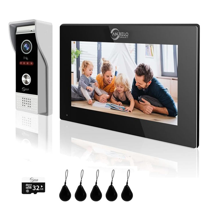 ANJIELO SMART 1080P Video Türklingel Kamera mit 7 Zoll Touchscreen Video Türklingel Gegensprechanlag