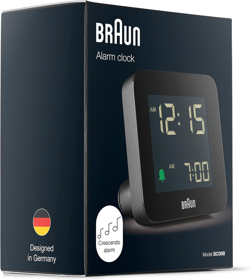 Braun Digitaler Wecker Schlummerfunktion, Negatives LC-Display, Schnelleinstellfunktion, Crescendo-A