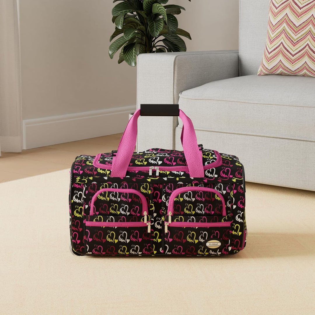 Rockland Melbourne Hardside erweiterbares Gepäck mit Rollen, Herz1, 22" 55,9 cm (22 zoll) Herz1, 55,