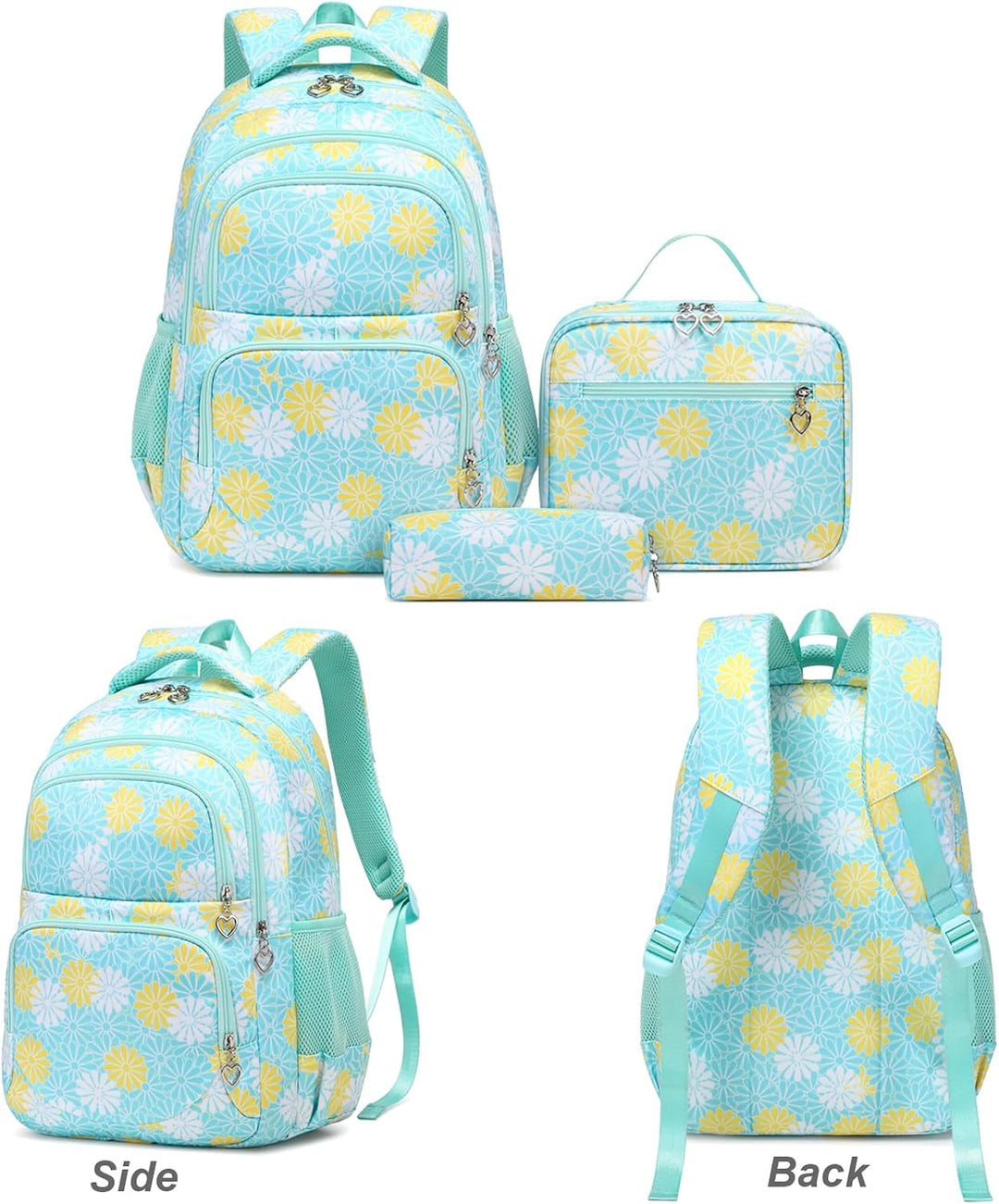 ZHIERNA Schulrucksack Mädchen Teenager Schule Rucksack Damen Schulranzen Kinder Schultasche mit Lunc