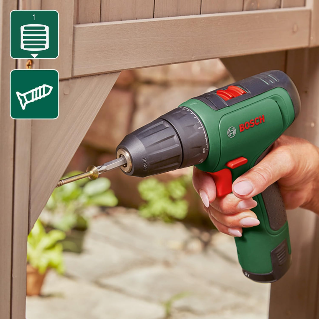 Bosch Home and Garden Bosch Akku Bohrschrauber EasyDrill 1200 (2 Akku, 12tlg. Zubehör-Set, 12 Volt S