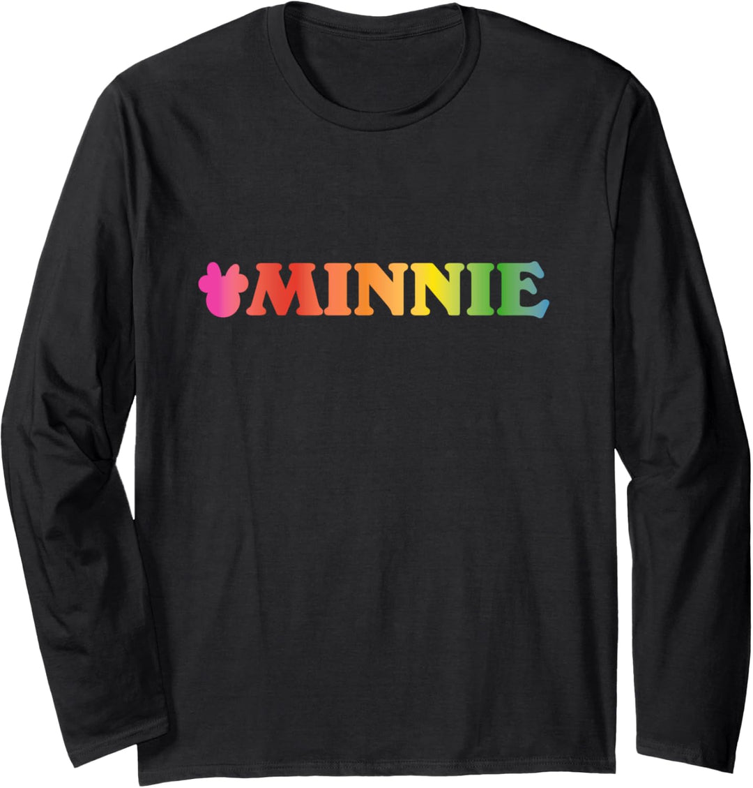 Disney Minnie Name Rainbow Langarmshirt