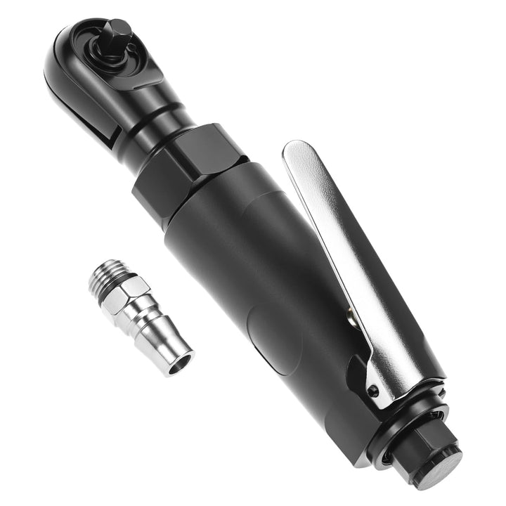 QWORK® Druckluft Ratscheschrauber, 1/4" 35 Nm Druckluft-Schlagschrauber, Umschaltbarer Ratschenkopf