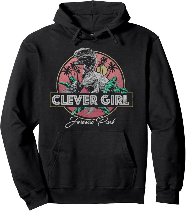 Jurassic Park Tropical Clever Girl Raptor Pullover Hoodie