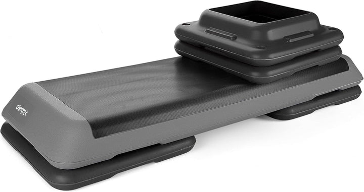 Queenfit Aerobic Step - Der ideale Stepper für Zuhause, Treppensteiger Fitnessgerät mit 3-Stufen-Höh