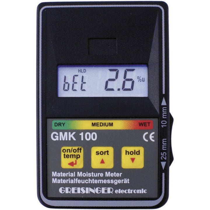 Greisinger GMK 100 600467 Feuchtigkeitsmessbereich Baufeuchtigkeit 0-8% Flug Messbereich