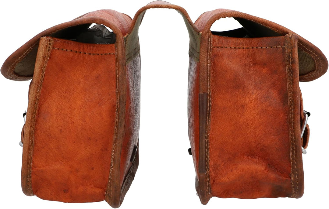 Gusti Rahmentasche Leder - Sabine S. Gepäckträger Tasche Doppelpacktasche Fahrradtasche Ledertasche