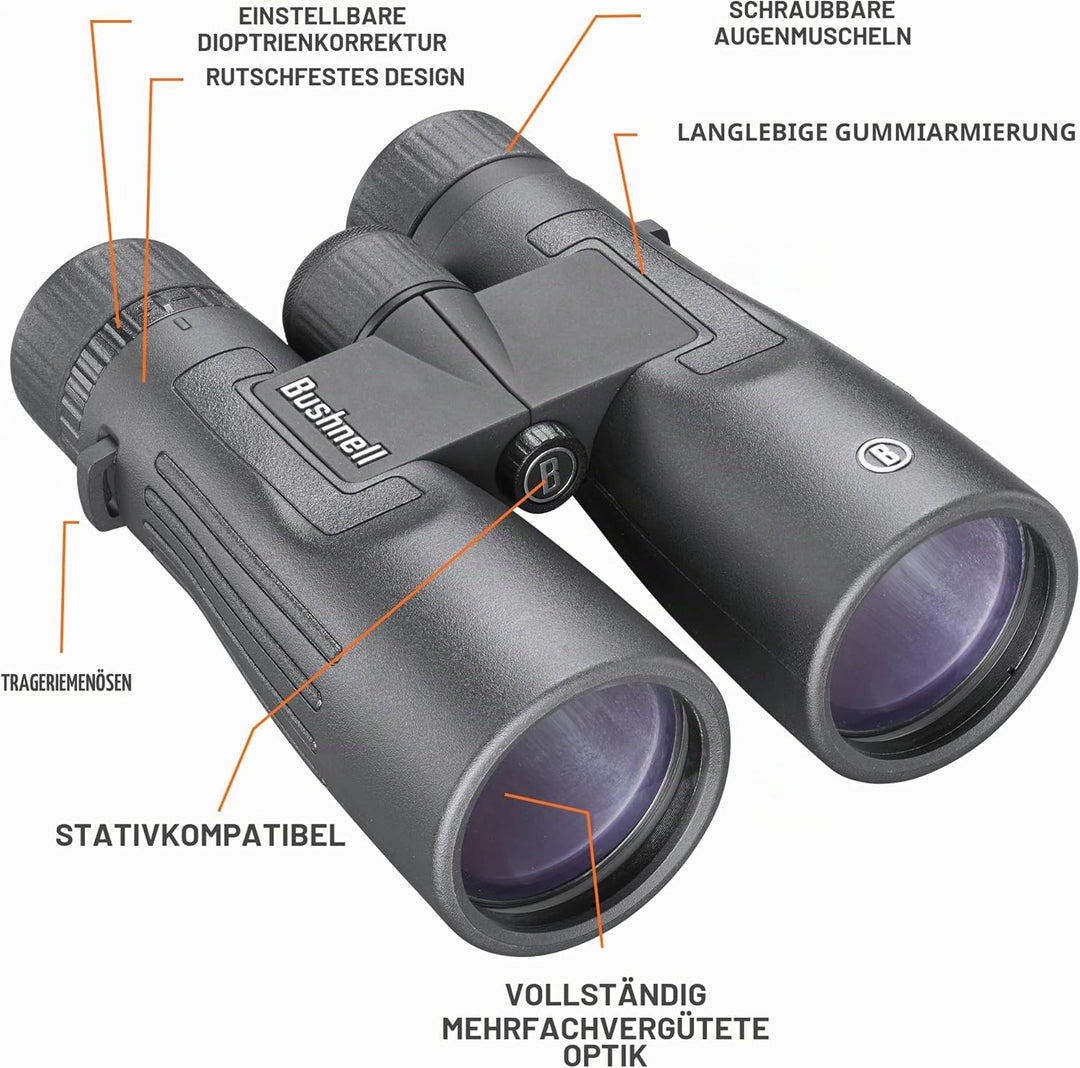 Bushnell - Legend - Fernglas - 10x50 - Dachkantprisma - Schwarz - Voll multivergütet - BB1050W, 10x5